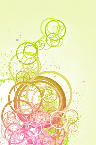 Colourful Circles iPhone Wallpaper