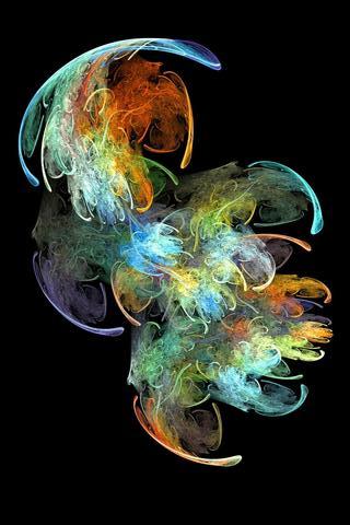 Fractal Jellyfish iPhone Wallpaper