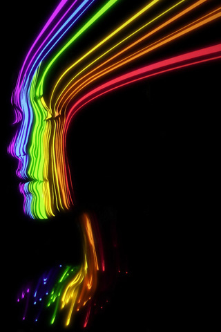 Rainbow Lady iPhone Wallpaper