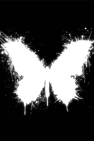 White Butterfly iPhone Wallpaper