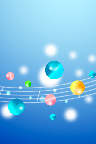 musical notes wallpaper. Bubble Notes iPhone Wallpaper