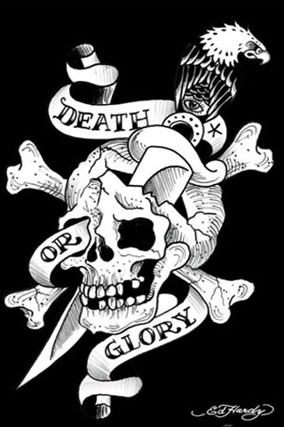 Ed Hardy - Death or Glory iPhone Wallpaper