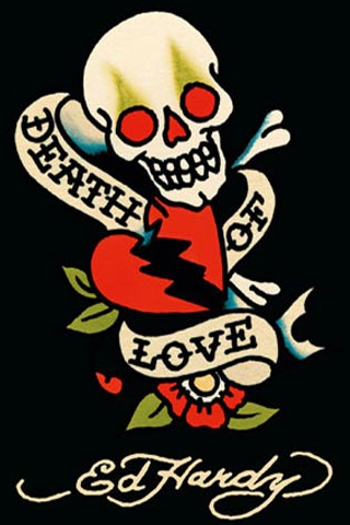 Logo Design Music on Ed Hardy     Death Of Love Iphone Wallpaper   Idesign   Iphone