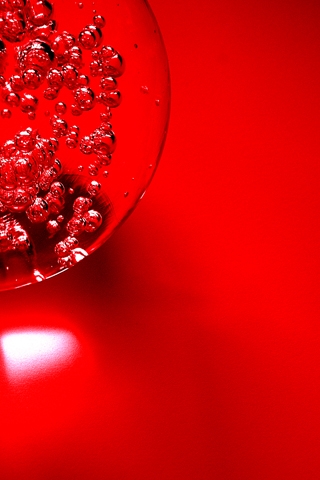Red Bubbles iPhone Wallpaper