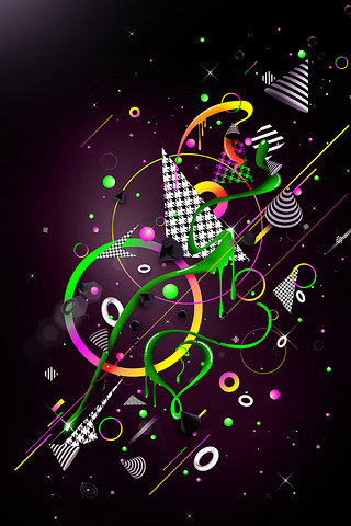 Abstract Party iPhone Wallpaper