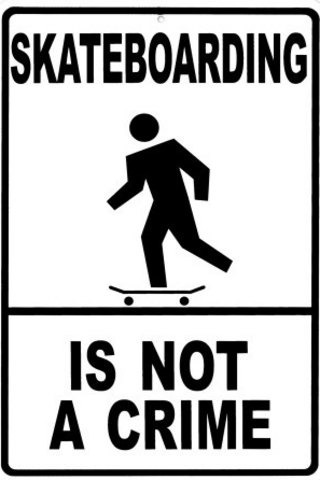 Skateboarding is not a Crime iPhone Wallpaper