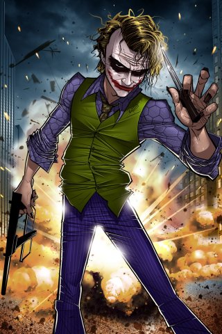 Joker Cartoon iPhone Wallpaper