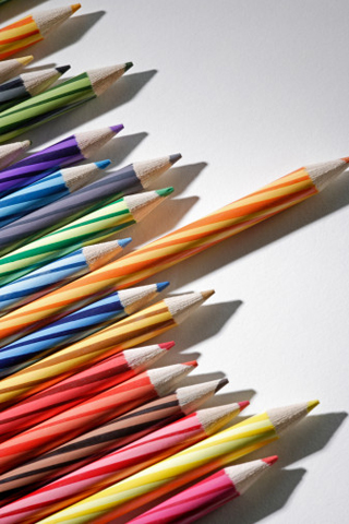 Coloured Pencils iPhone Wallpaper