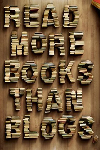 Read More Books Than Blogs iPhone Wallpaper