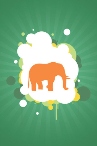 Elephant Blob iPhone Wallpaper