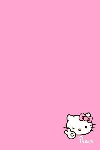 hello kitty pink wallpaper. Hello Kitty Stationary iPhone