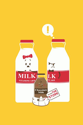 The Milk Family iPhone Wallpaper