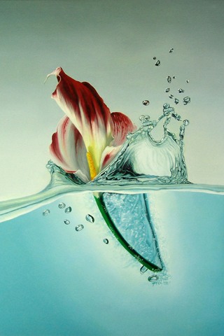Flower Splash iPhone Wallpaper