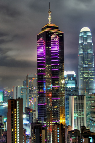 Hong Kong Skyline iPhone Wallpaper