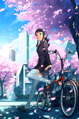Anime Student iPhone Wallpaper