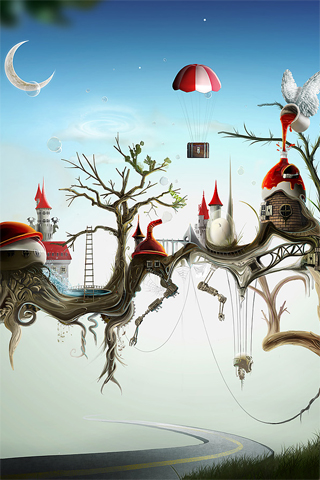 Fantasy Land iPhone Wallpaper