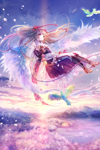 Anime Angels Wallpaper on Angel Iphone Wallpaper Tweet Angel Anime Cloud Cute Soft