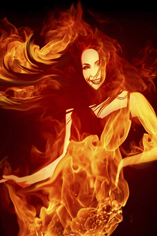 Fiery Dance iPhone Wallpaper