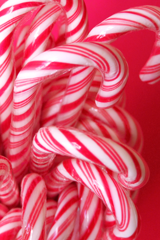 Candy Canes iPhone Wallpaper