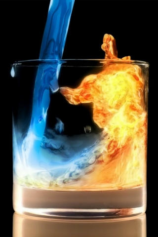 Glass of Fire iPhone Wallpaper