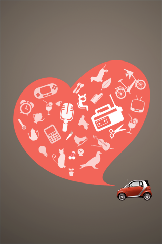 Smart Car Love iPhone Wallpaper