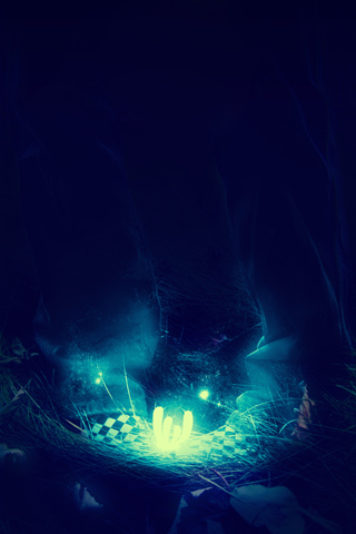 Glowing Cactus iPhone Wallpaper