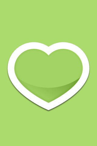 Green on Green Heart iPhone Wallpaper