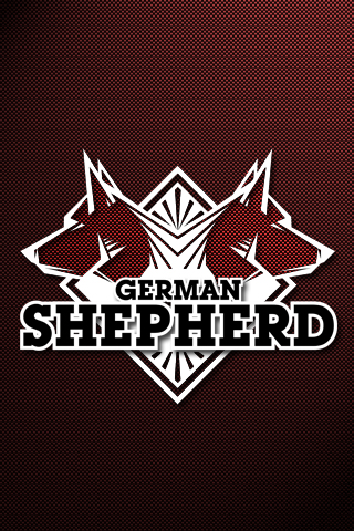 German Shepherd Logo iPhone Wallpaper
