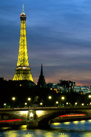 Eiffel Tower at Night iPhone Wallpaper