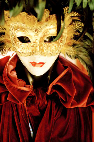 Masked Woman iPhone Wallpaper