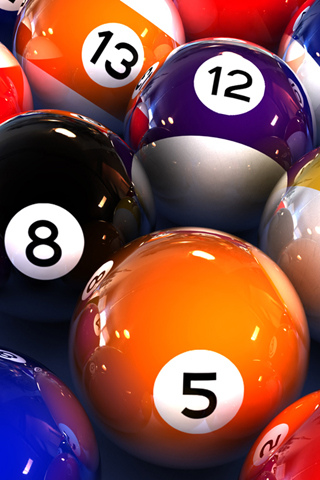 Billiard Balls Closeup iPhone Wallpaper