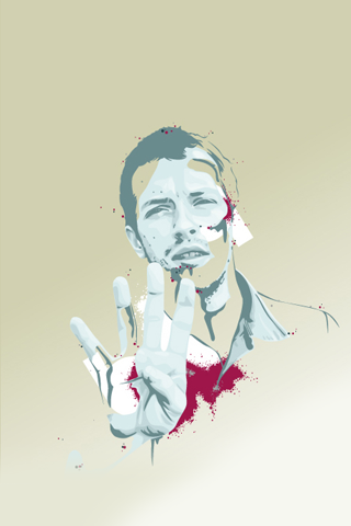 Coldplay - Chris Martin Abstract iPhone Wallpaper