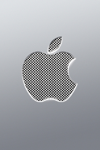 apple logo wallpaper white. Perforated Apple Logo