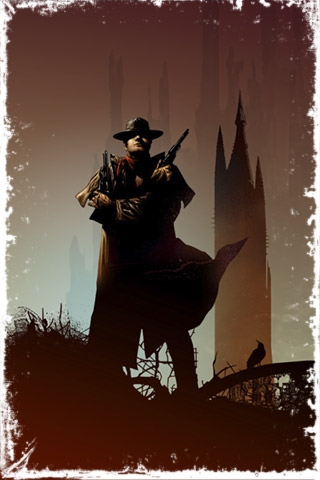 Dark Tower Comic Vector iPhone Wallpaper