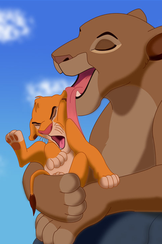 The Lion King - Sarabi & Simba iPhone Wallpaper