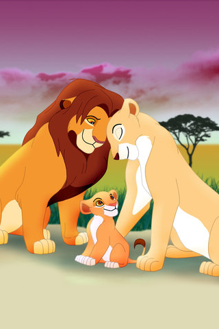 The Lion King - Simba & Nala iPhone Wallpaper