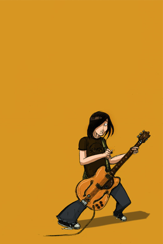 Indie Rock Musician iPhone Wallpaper