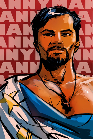 Manny Pacquiao - Manny Pacman Drawing iPhone Wallpaper