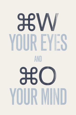 Close Your Eyes & Open Your Mind iPhone Wallpaper