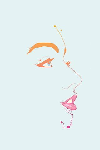 Abstract Face Illustration Iphone Wallpaper Idesign Iphone