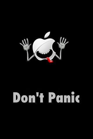 Don't PAnic Apple Logo iPhone Wallpaper | iDesign iPhone