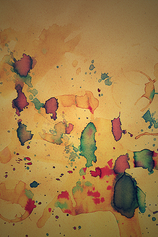 Water Color Splatters iPhone Wallpaper