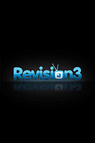 Revision 3 Blue Logo iPhone Wallpaper