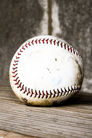 Used Baseball Closeup iPhone Wallpaper