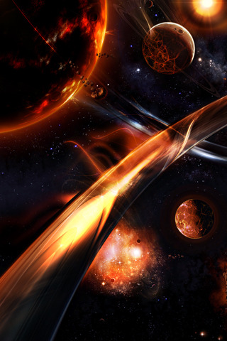 Space Chaos iPhone Wallpaper