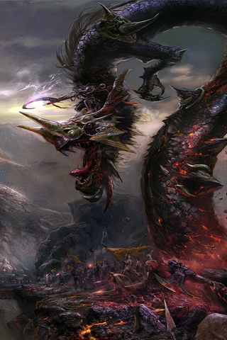 Dark Dragon iPhone Wallpaper