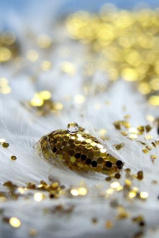 Golden Glitter iPhone Wallpaper
