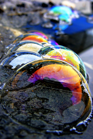 Colorful Bubbles iPhone Wallpaper