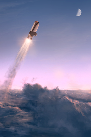 Rocket Ship iPhone Wallpaper